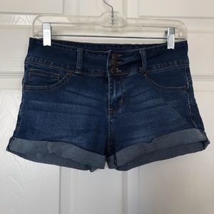 Dark denim shorts